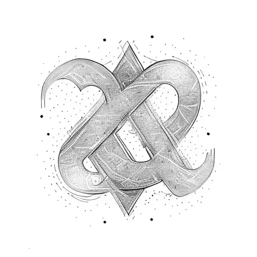 Minimalist Letters M And L In An Abstract Design