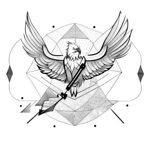 Abstract Eagle With Arrow