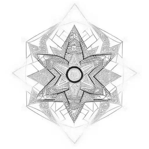 Russian Mafia Star With Geometric Designs