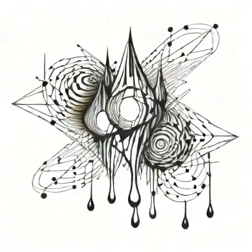 Two Water Drops Dripping