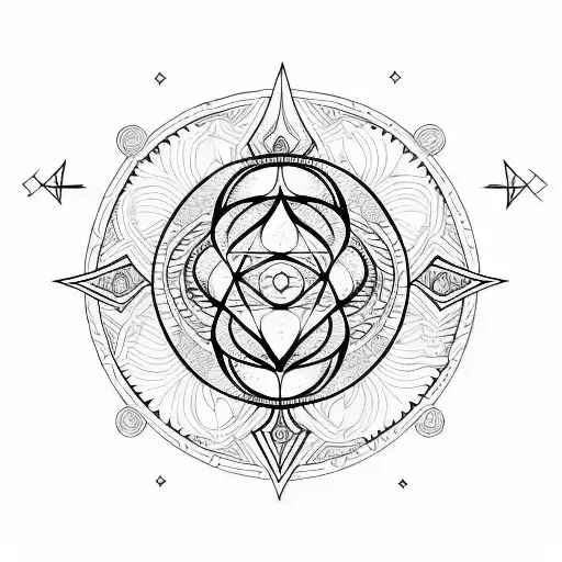 Shamanic Symbol Of Merging With The Earth And Rebirth