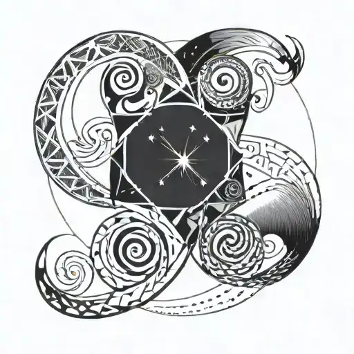 Sun And Moon Theme Within A Figure Of Eight Design For Gay Couples