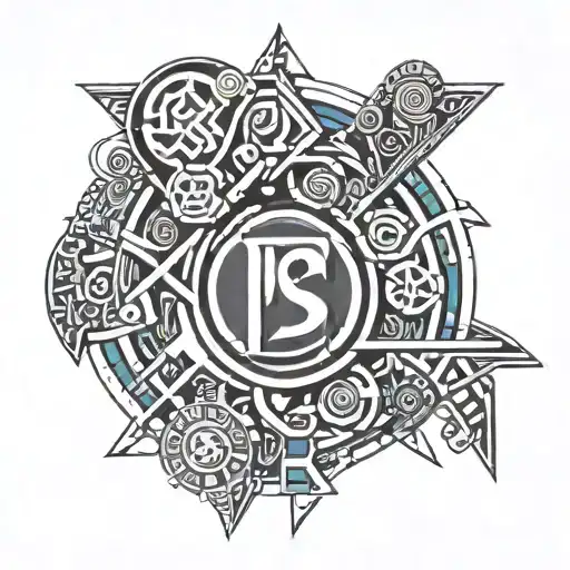 Greek Letter Psi Combined With Coding Symbol Incorporated