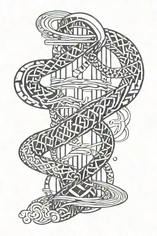 Aquarius Dna Double Helix Intertwined