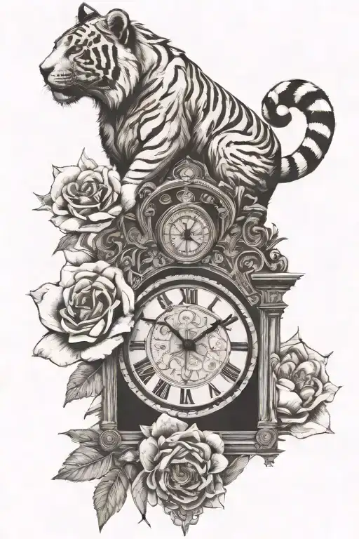 Baby Tiger Roses Maori Time Clock Tower Tulip Flower Pigeon Lion