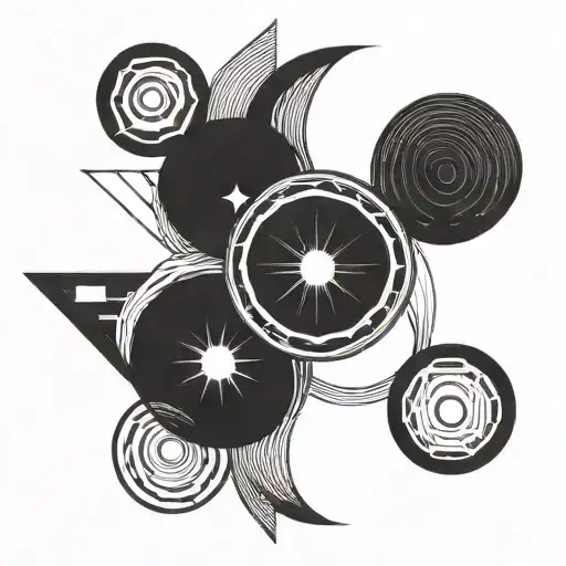 Solar Eclipse Black And White Minimalist