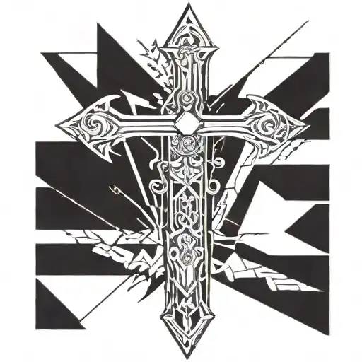 Small Sword With Dates And Geometric Shape