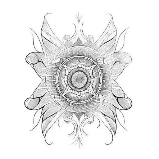 Flower Patern Cool Angel Wing Half Sleeve