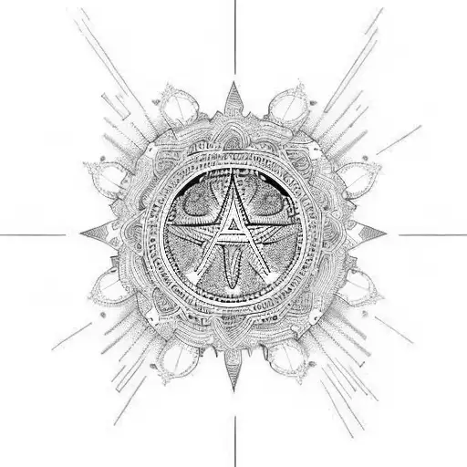 A Psychedelic Mandala With Catholic Symbols Incorporated