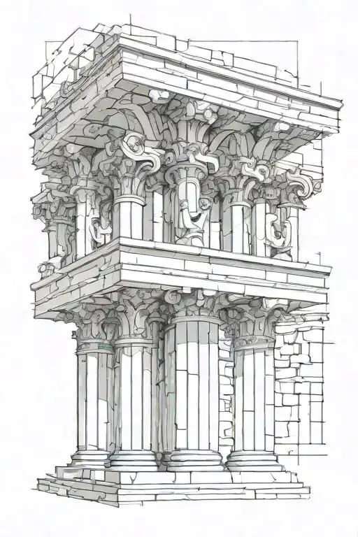 Roman Pillars Slightly Crumbling