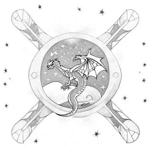 Little Dragons Flying Among The Stars