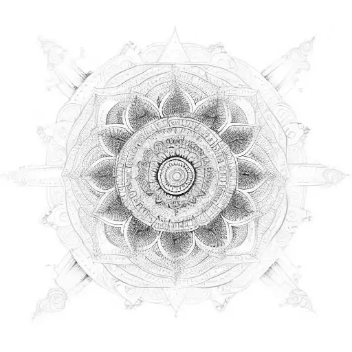 Mandala With Hindu Mythology
