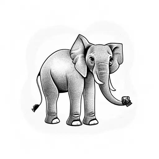 Outlined Elephant