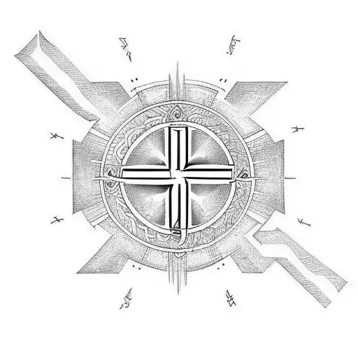 Christian Cross With Writing Familia And Dios In It