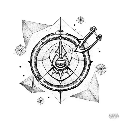 Sagittarius Constellar With Sea Anchor