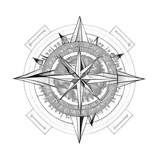 A Majestic Tree With A Compass Nestled In Its Branches