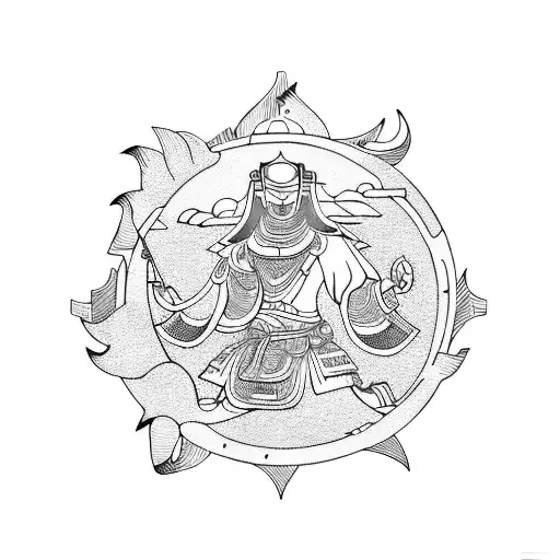 Women With Samurai And Capricorn Sun And Moon Water Mountain