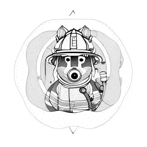 Firefighter Forest Moon Lines And Dots