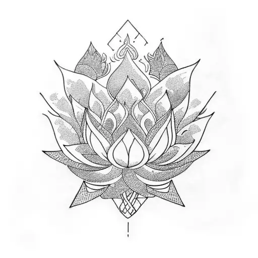 Phoenix Emerging From A Lotus Flower