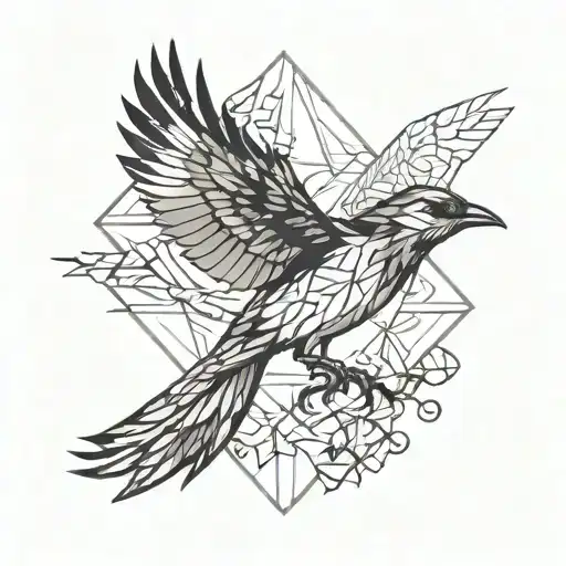 Bird Rising From Ashes