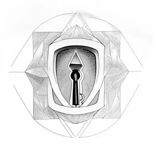 A Hourglass Shaped Like A Door Key Hole