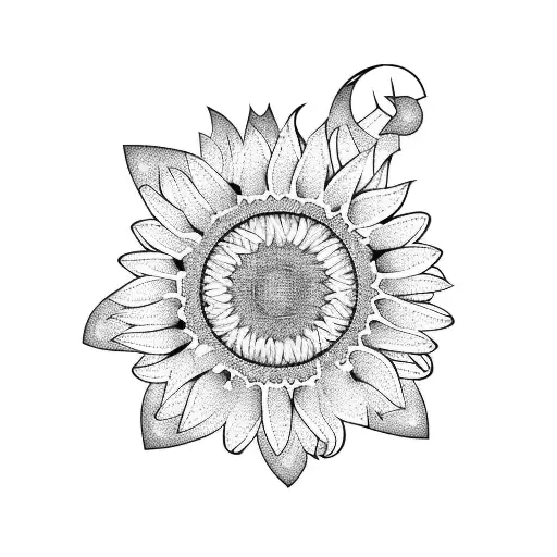Zia Symbol With Sunflowers