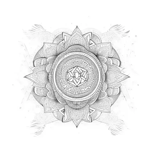 Zia Symbol With Sunflowers In Color