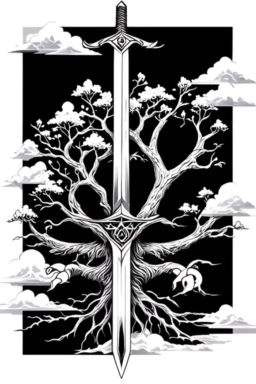 Tree Of Life With Sword