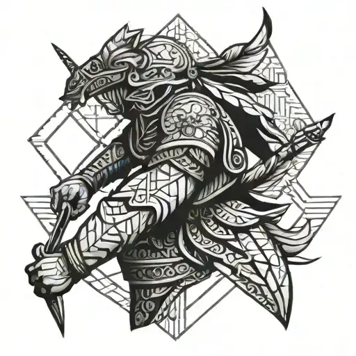 Filipino Warrior In Korea Flag