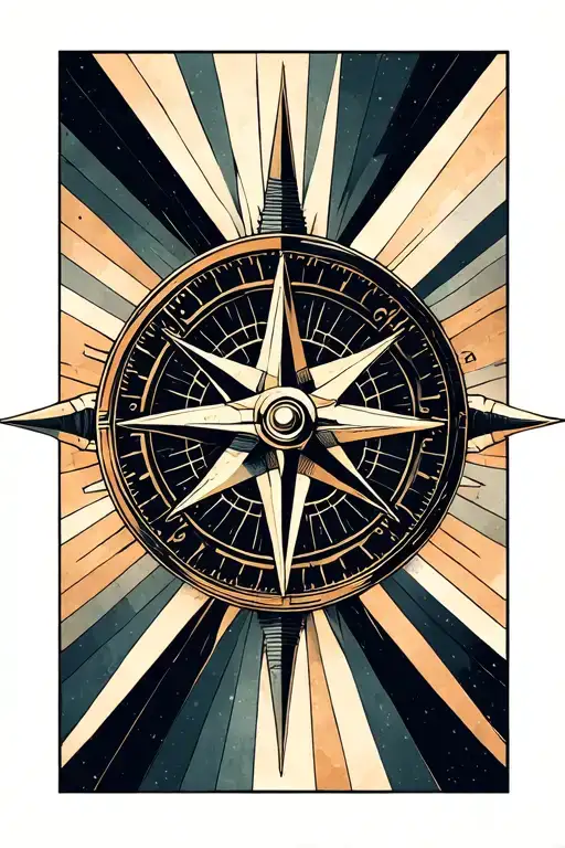 Navigation Compass Transpersed By A