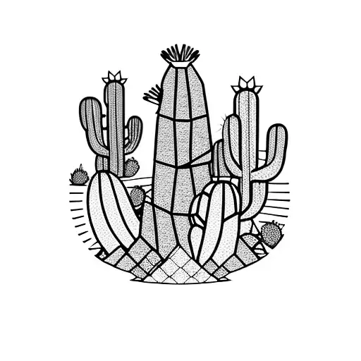 Cactus With Mountians
