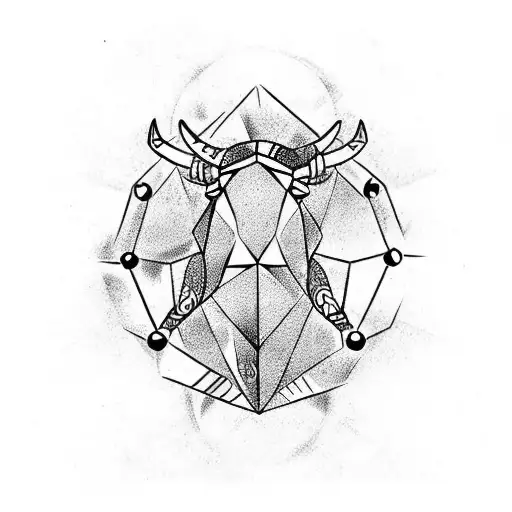 Bull Zodiac Sign With Libra Zodiac Sign On Arm