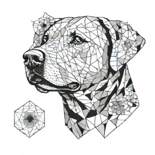 Chesapeake Bay Retriever With Space Helmet And Flower In Mouth