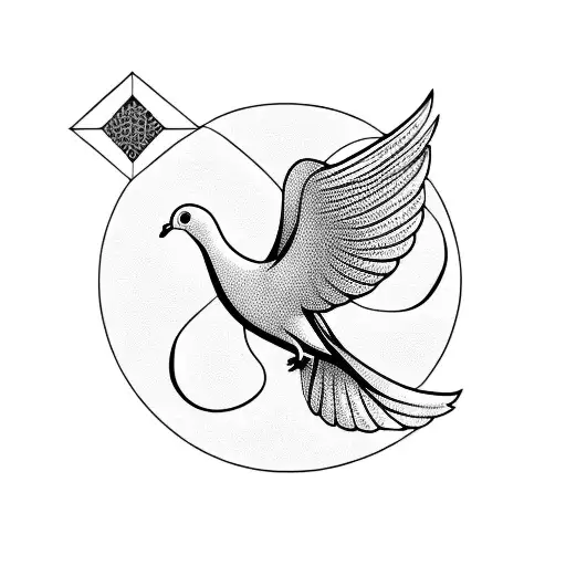 Dove With Ribbon