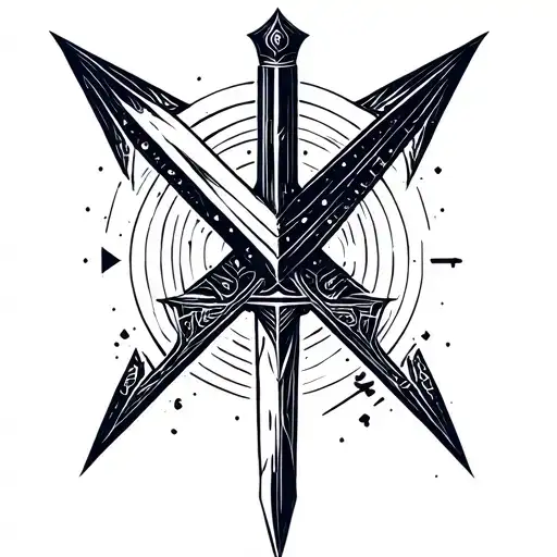 A Dagger On The Arm That Feels Like It's Piercing The Skin