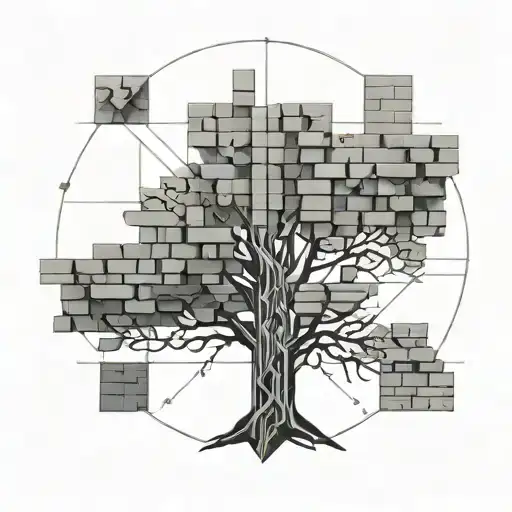 A Tree Made Out Of Bricks