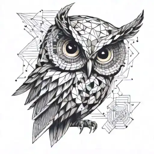 Microchip Owl With Robotic Eye