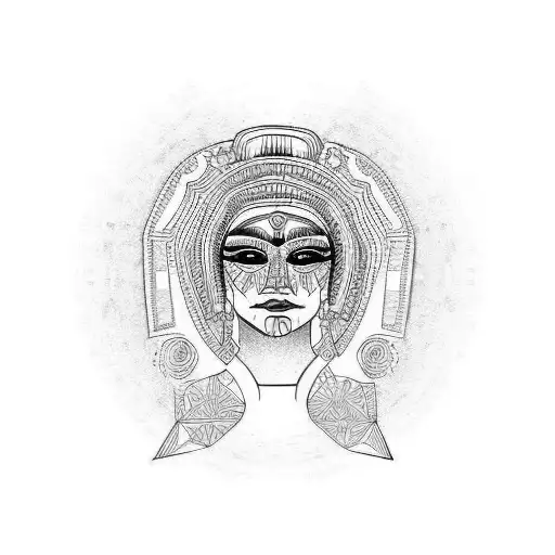Mexican Mayan Woman Face
