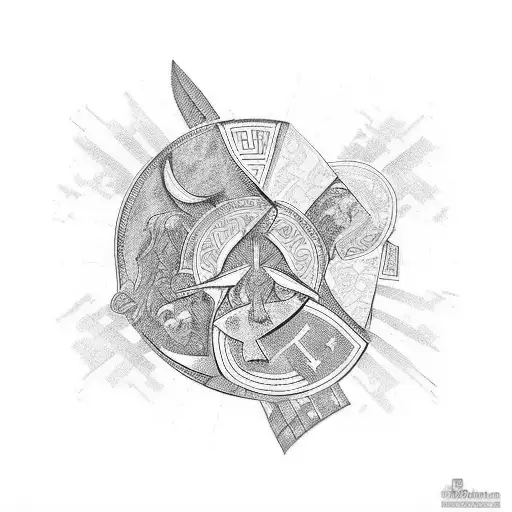 Piece Of Greek Art That Rappresents The Fight Of Anxiety