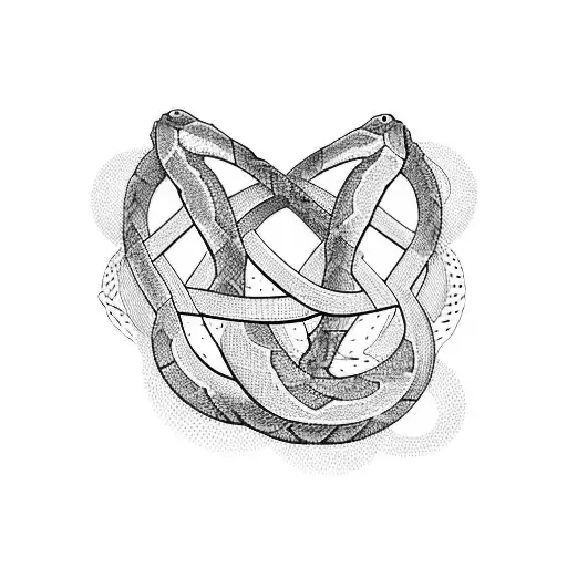 Snake Eats Itself In A Dna Strand