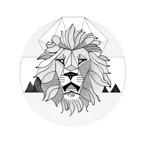 A Lion Resting On A Mountain Peak Overlooking The Sea