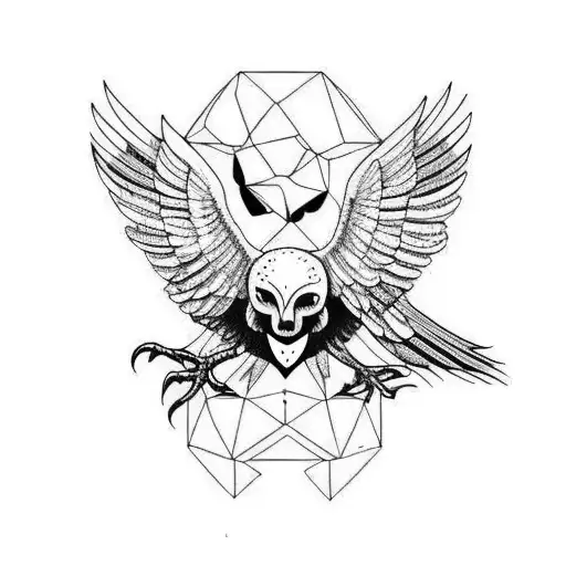 The Raven Is Sitting On The Skull