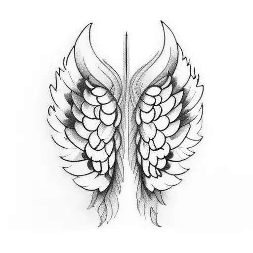 Angel Wings And A Dripping Candle