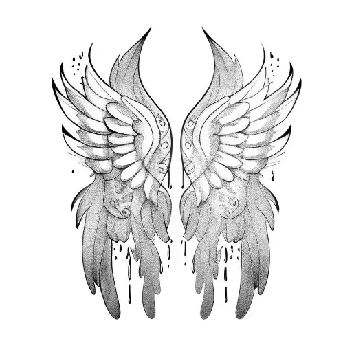 Angel Wings And Dripping Wax