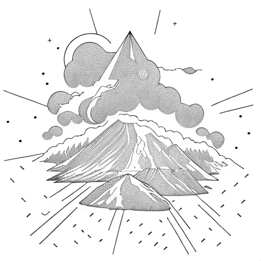 Elements Shown Through Vulcano Mountain Storm Water