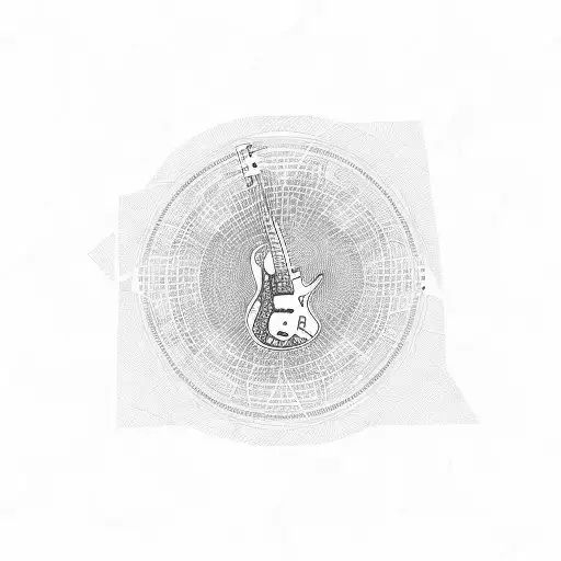 Abstract Stratocaster Guitar