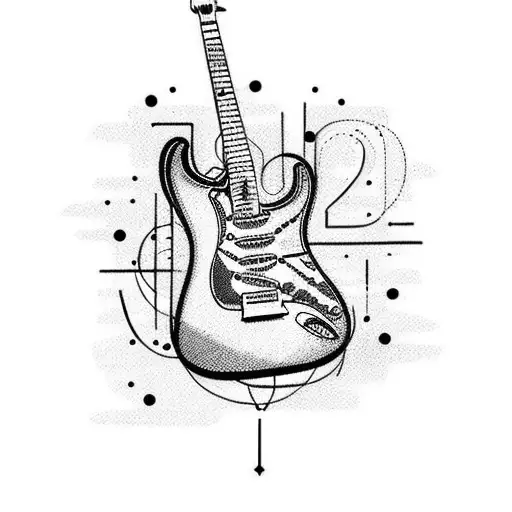 Abstract Stratocaster Guitar