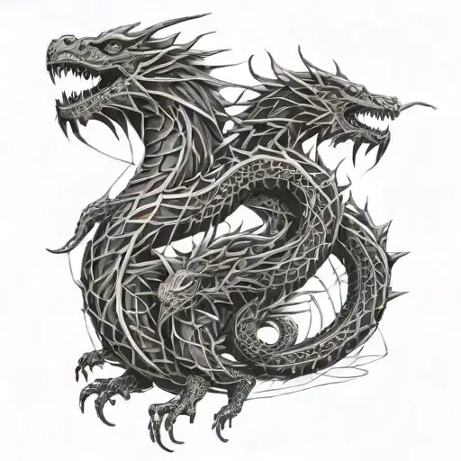 Dragon With 3 Dragon Heads