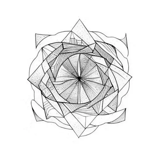 Triangle Spiral With Mountain