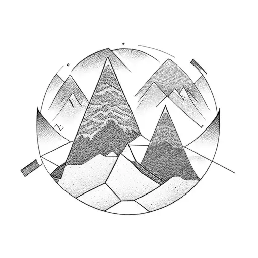 A Minimalist Silhouette Of A Traveler Hiking Up A Mountain